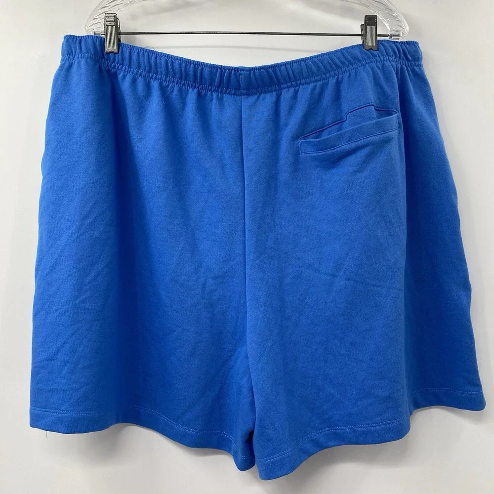 The North Face‎ Fleece Shorts Mens XXL Blue Simple Logo Relaxed Fit NF0A81TYLV6